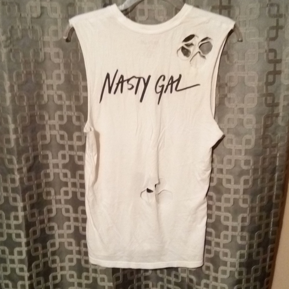 Nasty Gal distressed Muscle Tee